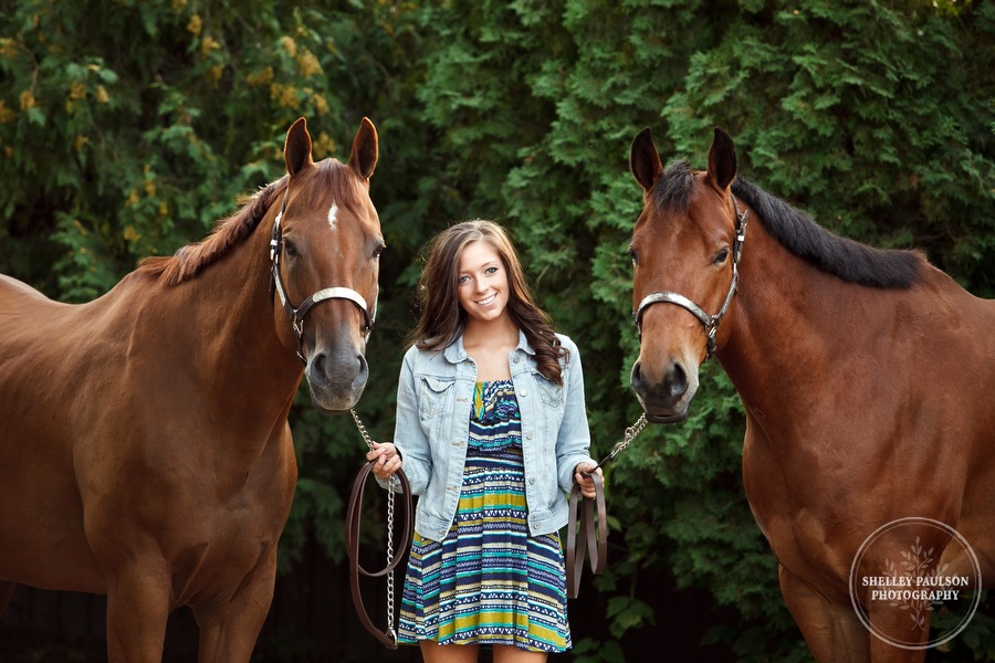 Jorah and her Horses Henry and Lucky