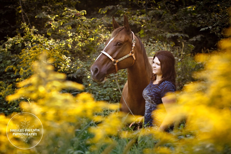 Kara and her horses Goldie and Sunny