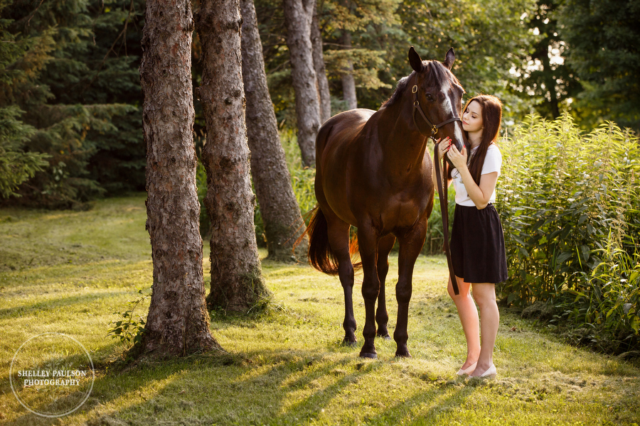 Kate and Her Horse Retired Quarter Horse Otis