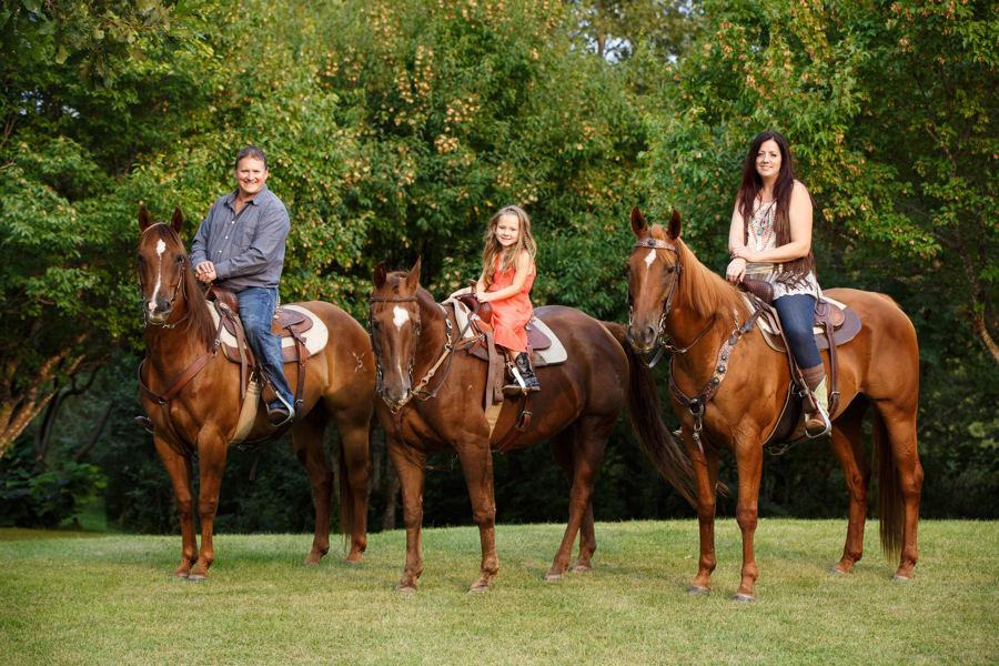 The Peterson Family and their Horses