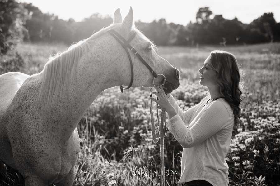 High School Senior Girl with Horse