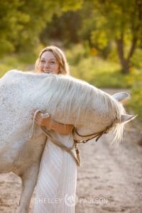 High School Senior Girl with Horse