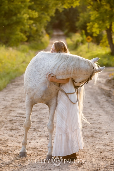 High School Senior Girl with Horse