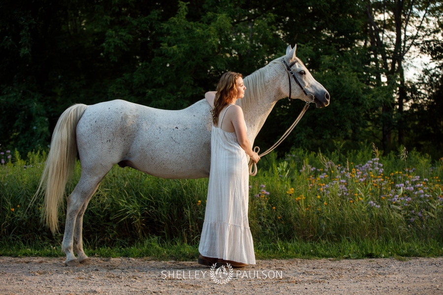 High School Senior Girl with Horse