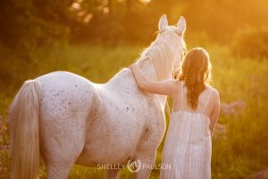 High School Senior Girl with Horse