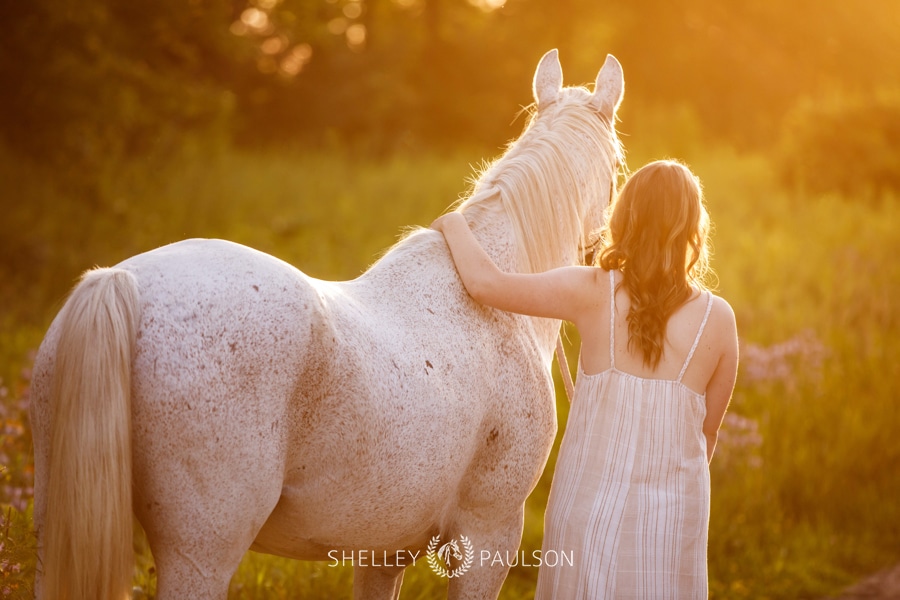 High School Senior Girl with Horse