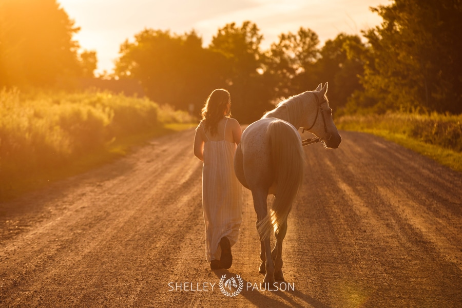 High School Senior Girl with Horse