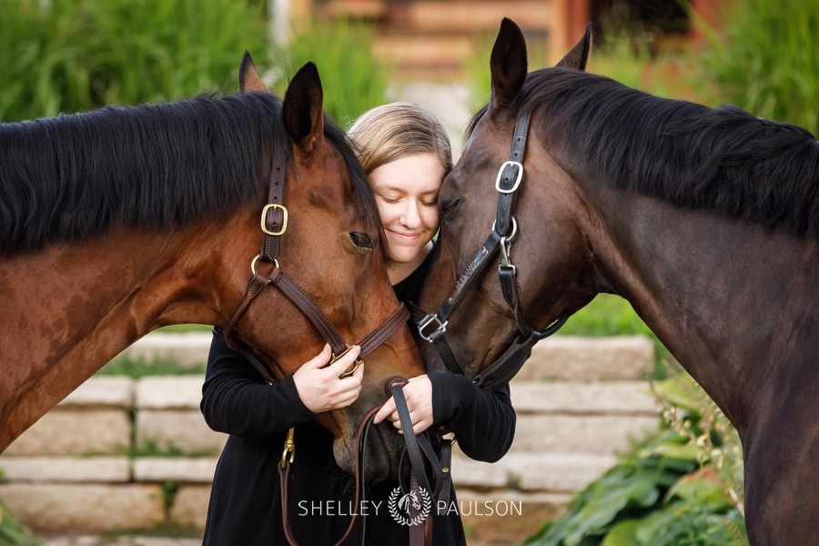 Equestrian Portraits of Hannah, Andy, and Delphi