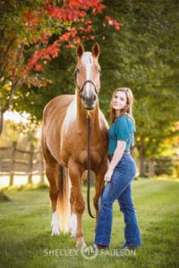 Girl with her horse