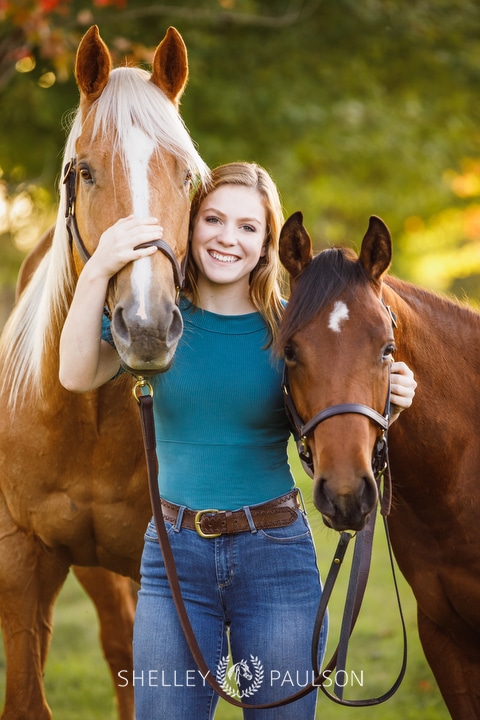 Girl with horses