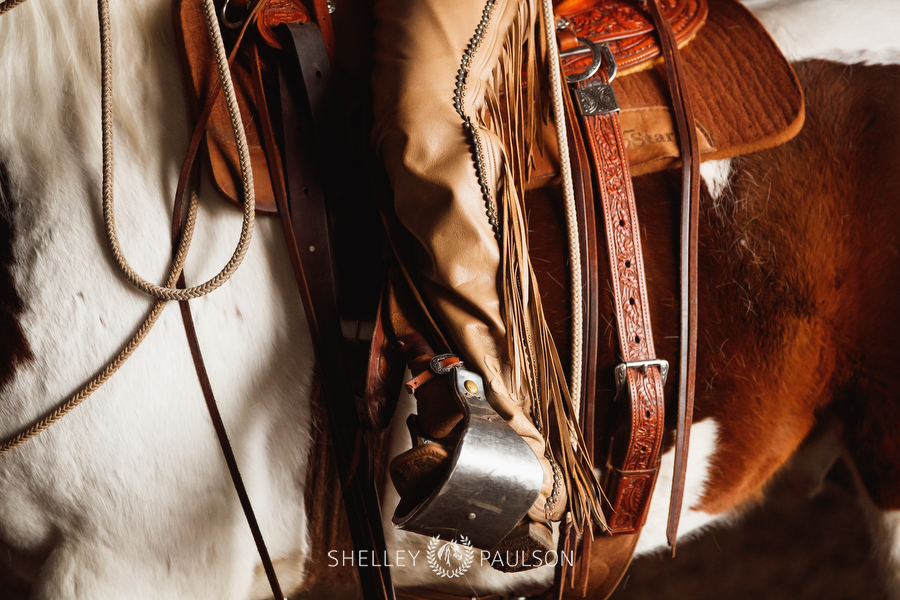 Photo of a woman in a saddle