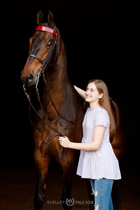 High School Senior with Horses